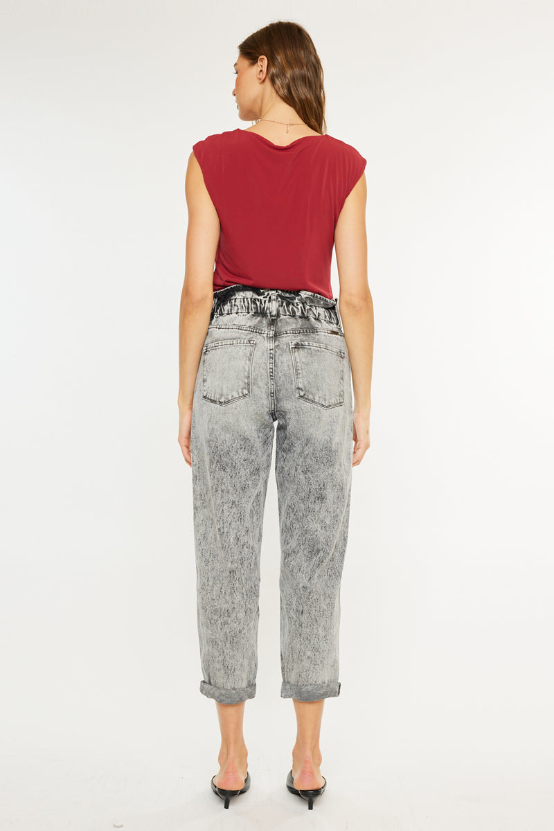 Akali Ultra High Rise Paperbag Boyfriend Jeans - Official Kancan USA