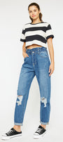 Olivia Ultra High Rise Paperbag Boyfriend Jeans - Official Kancan USA