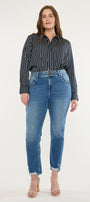 Rosemary High Rise Straight Jeans (Plus Size) - Official Kancan USA