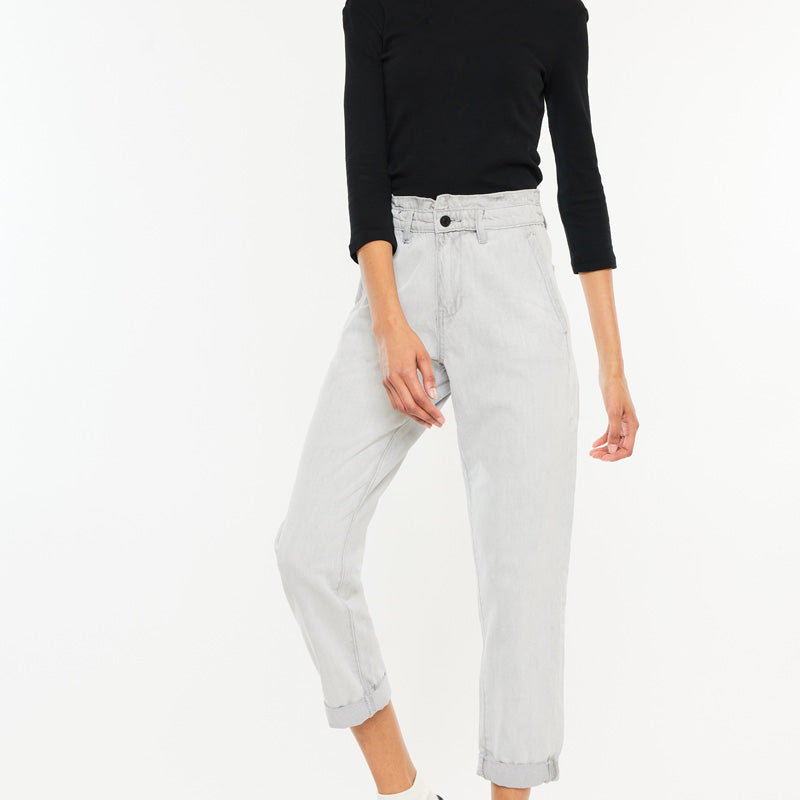 Kastel Ultra High Rise Paperbag Mom Jeans - Official Kancan USA