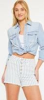 Sue High Rise Button Up Shorts - Official Kancan USA