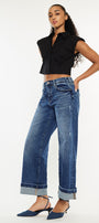 Sally High Rise Wide Leg Jeans - Official Kancan USA