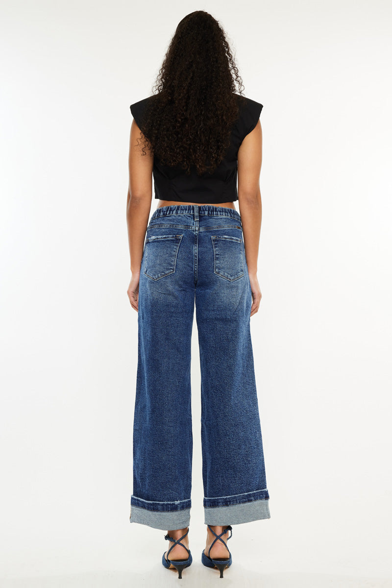 Sally High Rise Wide Leg Jeans - Official Kancan USA