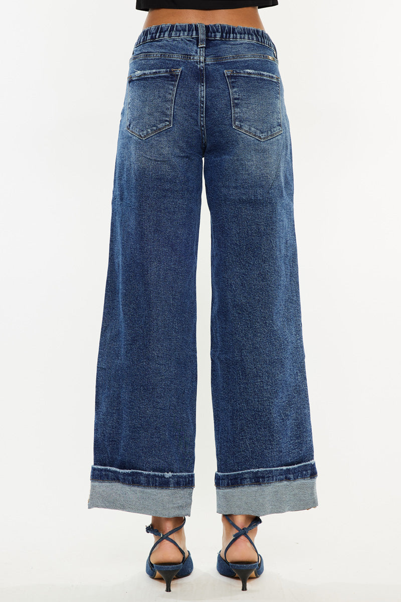 Sally High Rise Wide Leg Jeans - Official Kancan USA