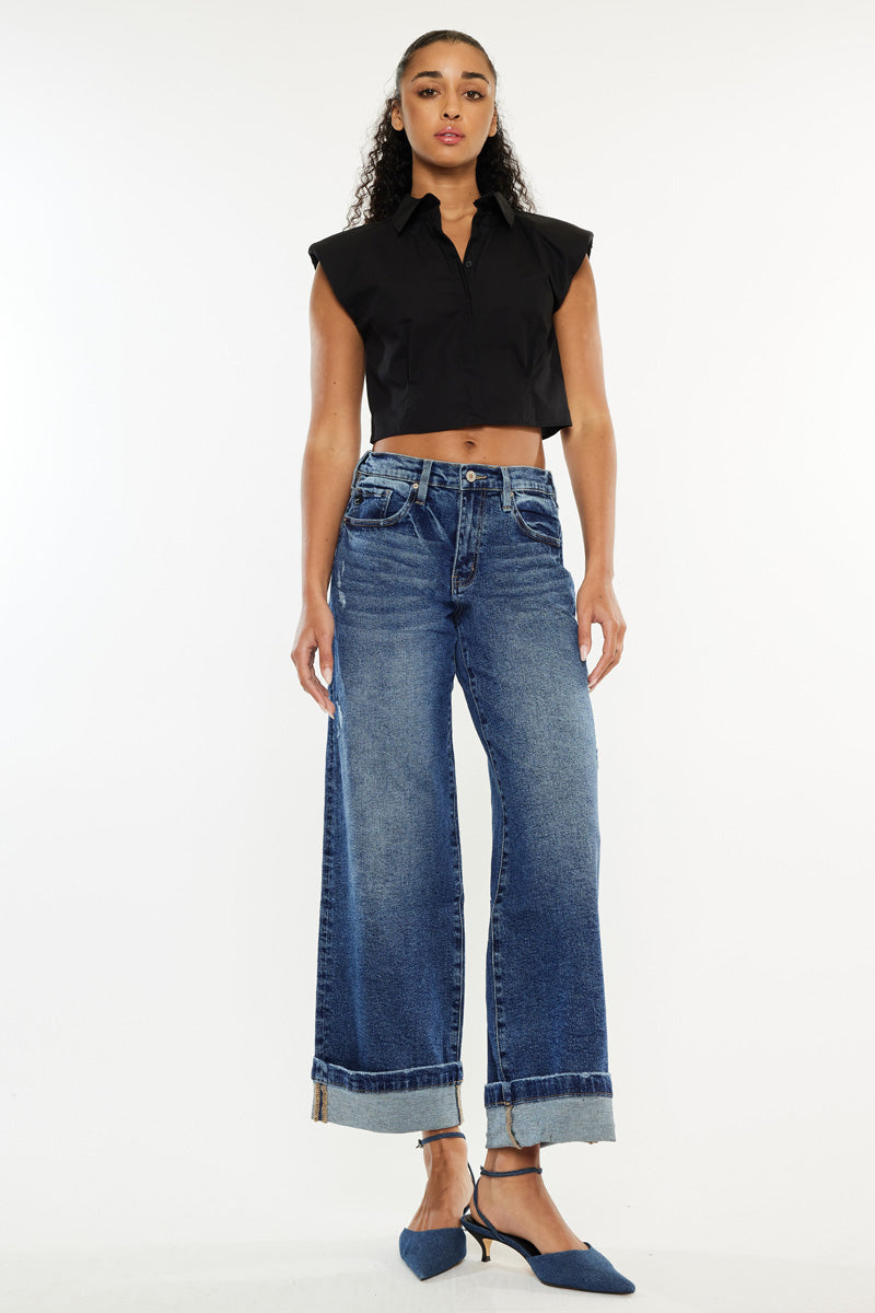 Sally High Rise Wide Leg Jeans – Kancan USA