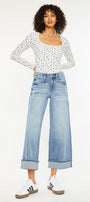 Sally High Rise Wide Leg Jeans - Official Kancan USA