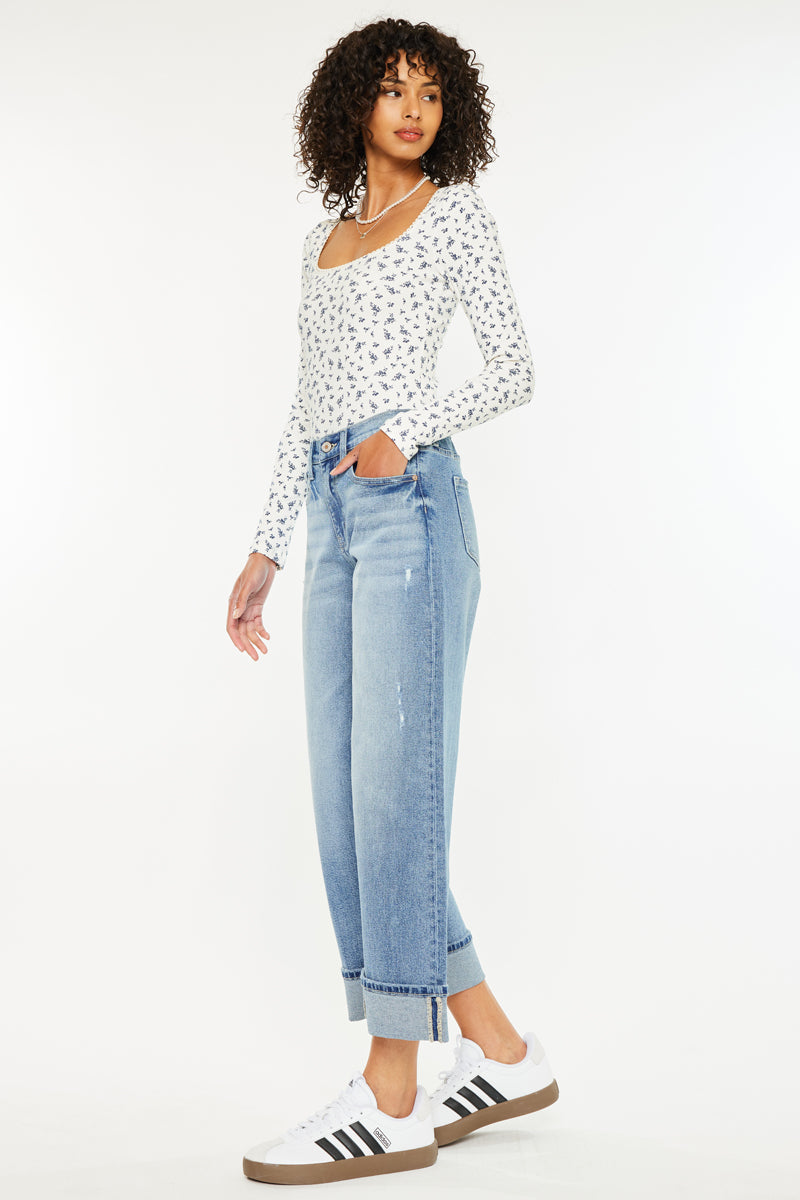 Sally High Rise Wide Leg Jeans - Official Kancan USA