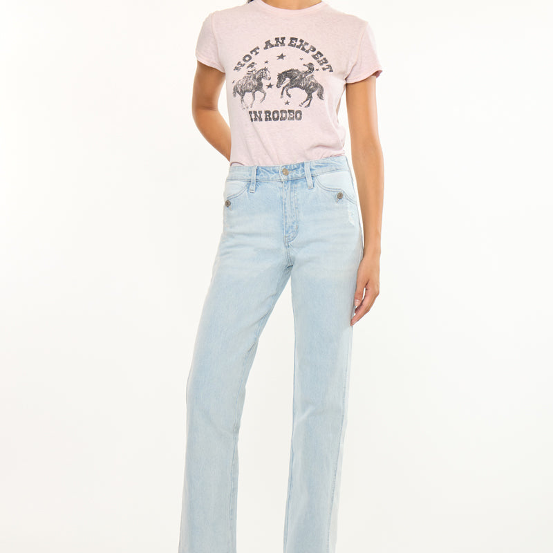 Maple High Rise Straight Leg Jeans