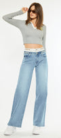 Caitlin High Rise Wide Leg Jeans - Official Kancan USA