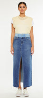 Kiki Two Tone Maxi Denim Skirt - Official Kancan USA