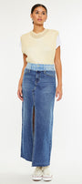 Kiki Two Tone Maxi Denim Skirt - Official Kancan USA