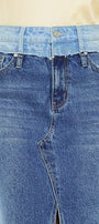 Kiki Two Tone Maxi Denim Skirt - Official Kancan USA