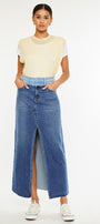 Kiki Two Tone Maxi Denim Skirt - Official Kancan USA