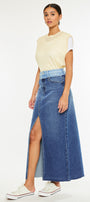 Kiki Two Tone Maxi Denim Skirt - Official Kancan USA