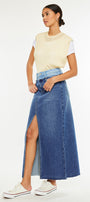 Kiki Two Tone Maxi Denim Skirt - Official Kancan USA