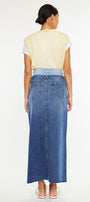 Kiki Two Tone Maxi Denim Skirt - Official Kancan USA