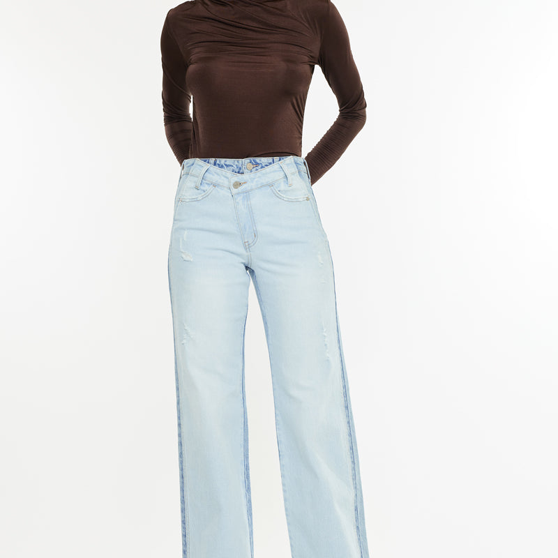 Clara High Rise Wide Leg Jeans - Official Kancan USA