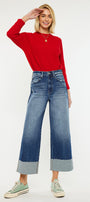 Lynn 90's Cropped Wide Leg Jeans - Official Kancan USA