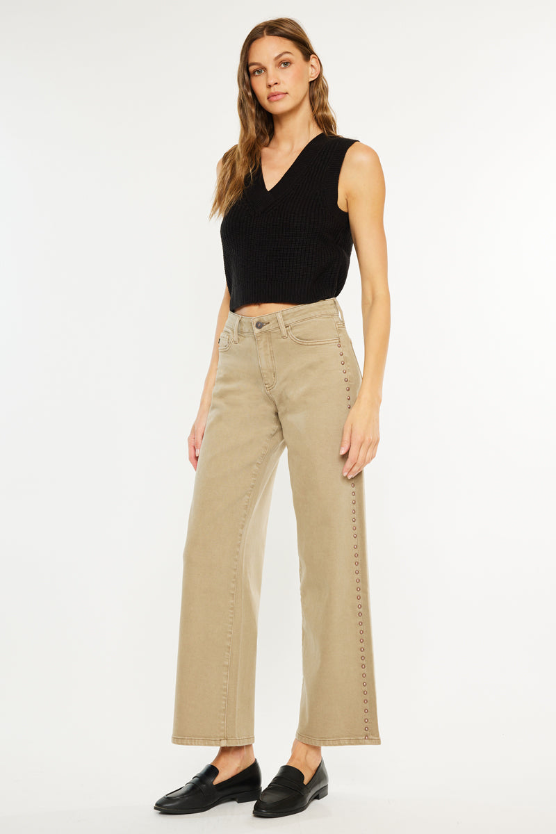 Ellie Mid Rise Wide Leg Jeans - Official Kancan USA