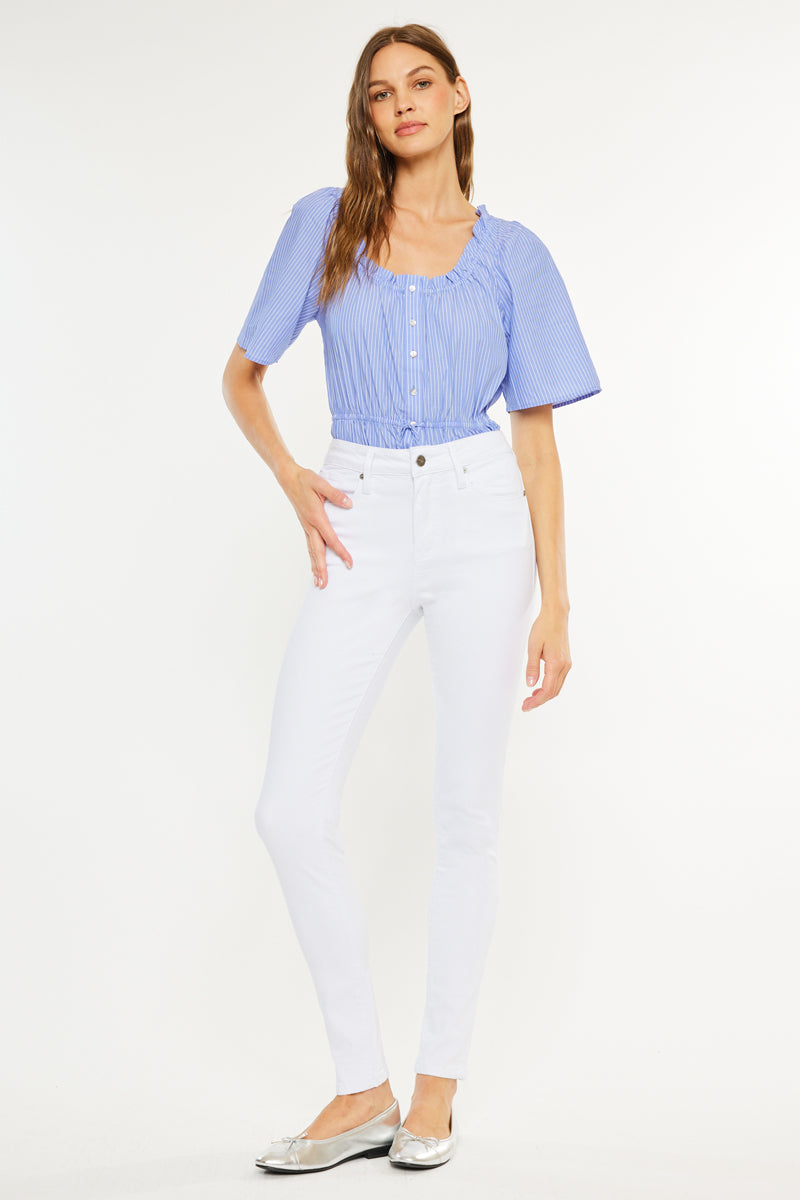 Alabaster High Rise Super Skinny Jeans – Kancan USA