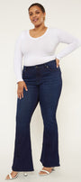 Darcy Mid Rise Flare Jeans (Petite Plus) - Official Kancan USA