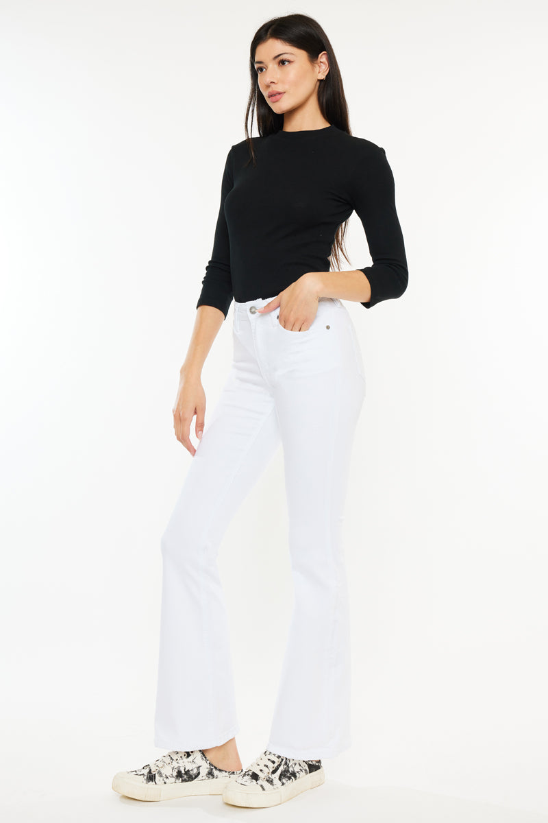 Palladia Mid Rise Flare Jeans (Petite) - Official Kancan USA
