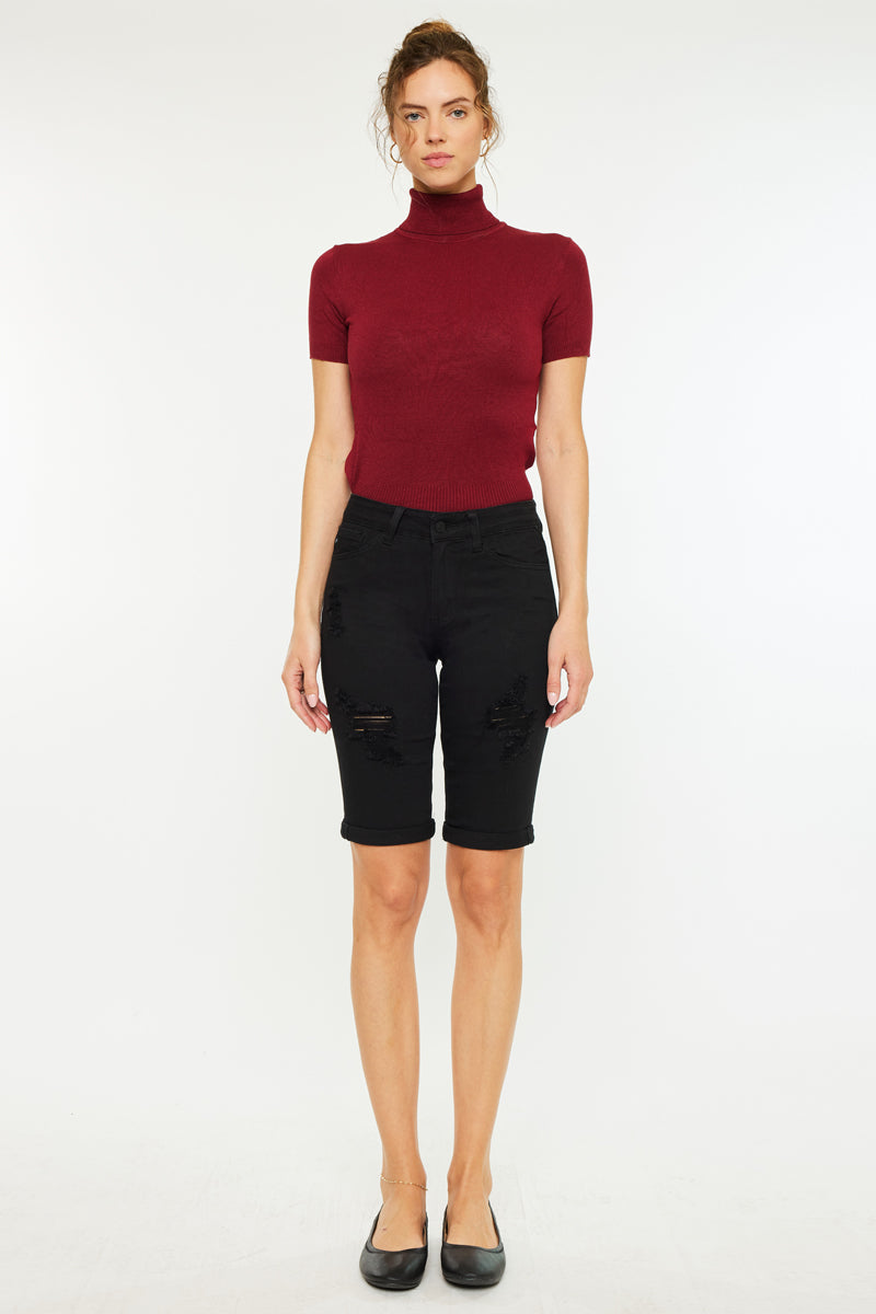 Jade Mid Rise Bermuda Shorts - Official Kancan USA