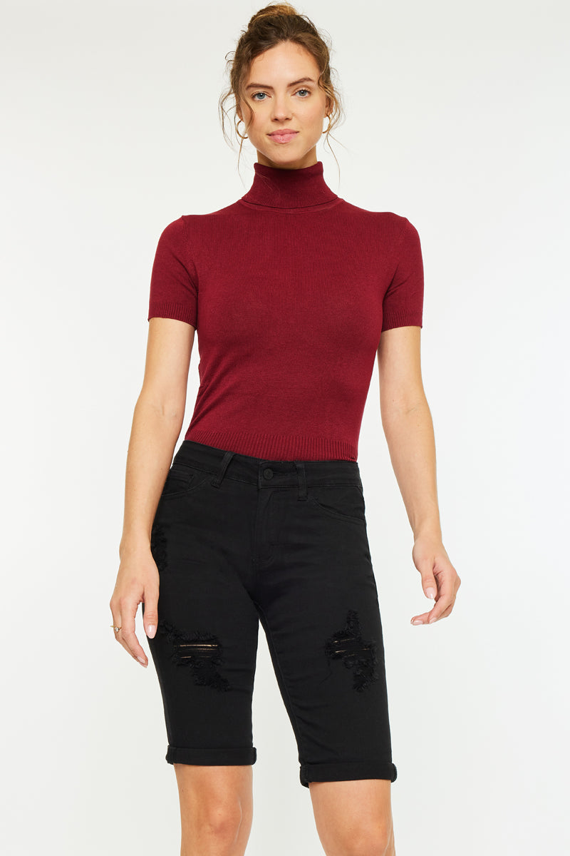 Jade Mid Rise Bermuda Shorts - Official Kancan USA