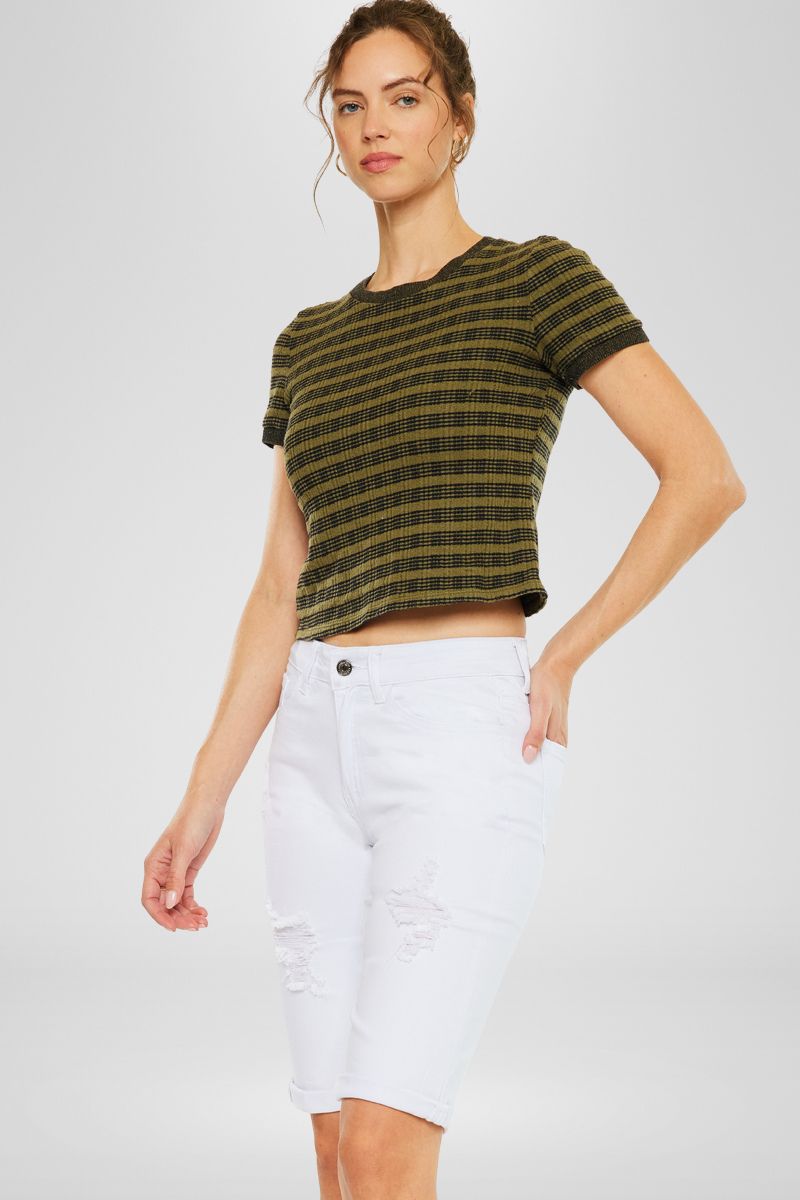 Jade Mid Rise Bermuda Shorts - Official Kancan USA