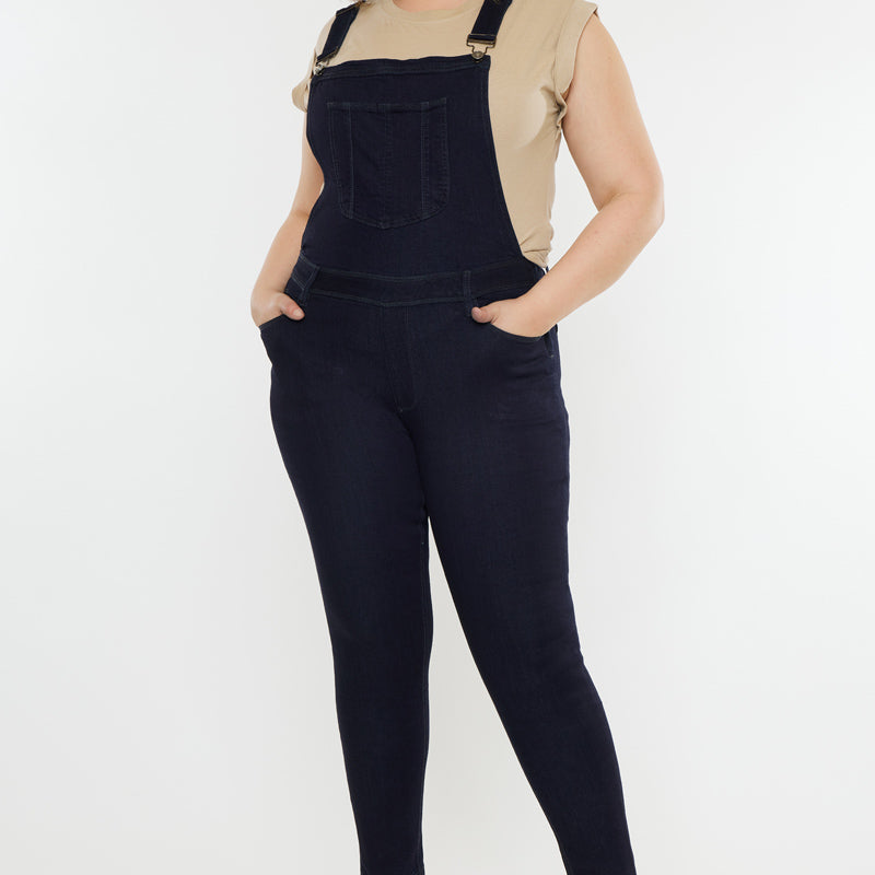 Angelica High Rise Overall Skinny Jeans (Plus Size) - Official Kancan USA