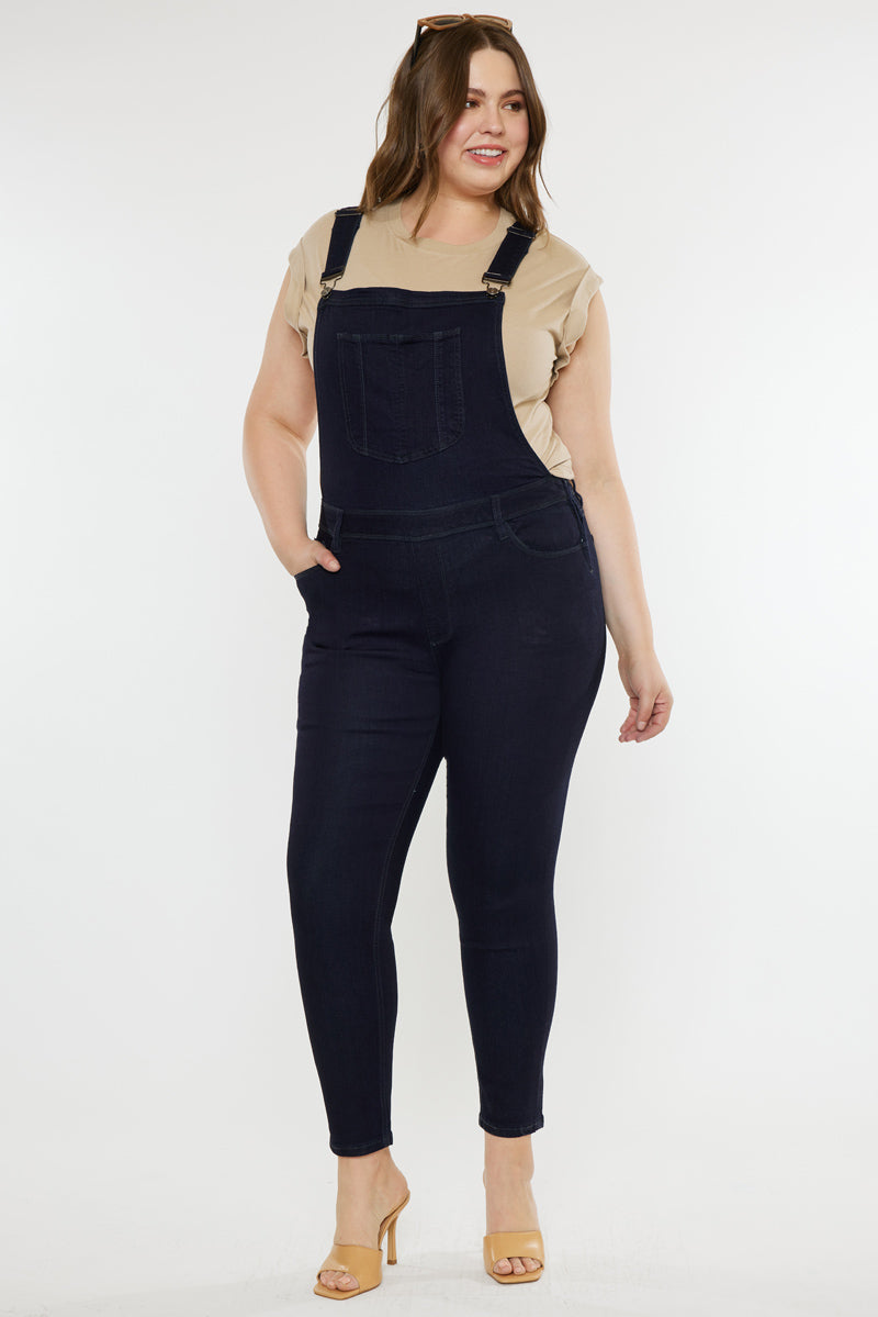Angelica High Rise Overall Skinny Jeans (Plus Size) - Official Kancan USA