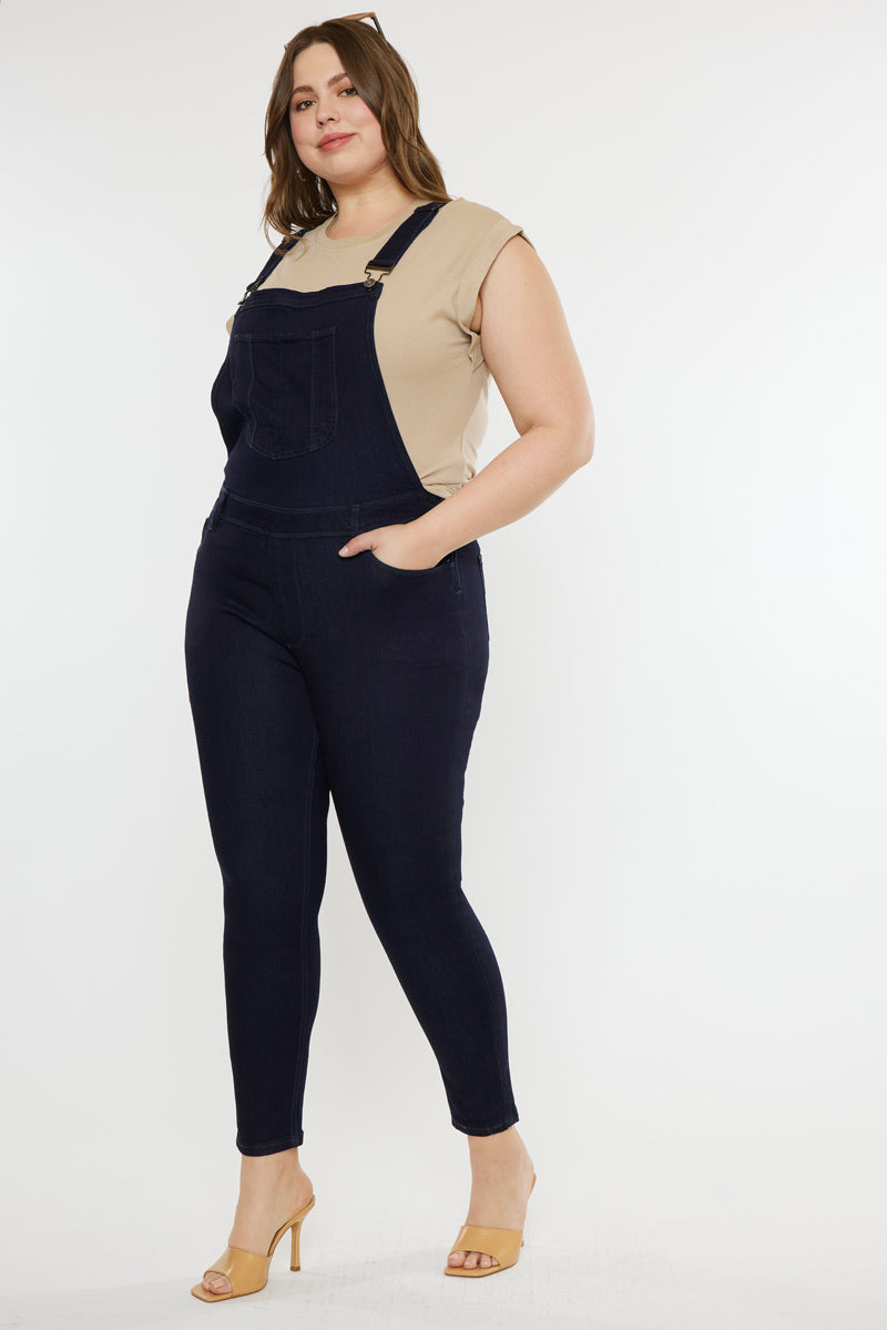 Angelica High Rise Overall Skinny Jeans (Plus Size) - Official Kancan USA