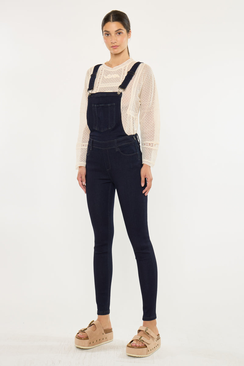 Topanga High Rise Ankle Skinny Overalls