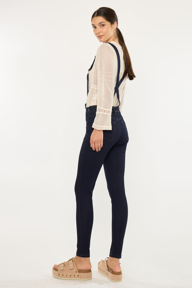 Topanga High Rise Ankle Skinny Overalls