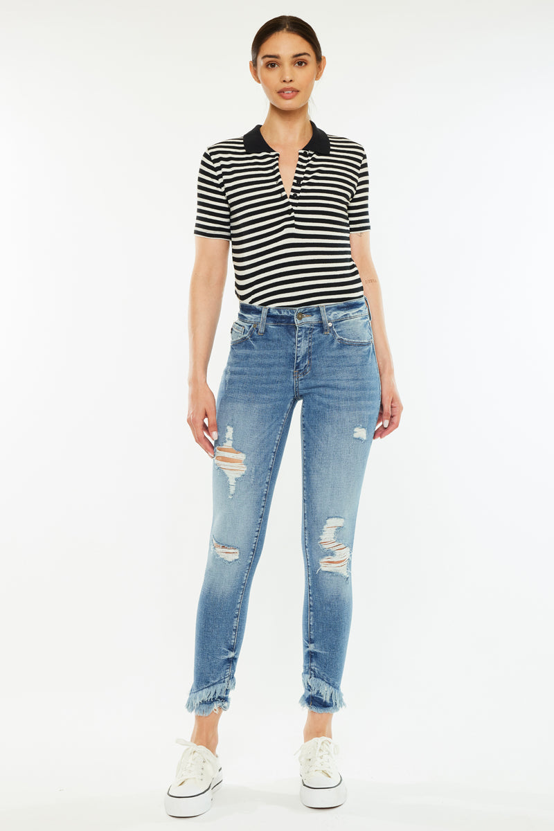 Nala Mid Rise Ankle Skinny Jeans - Official Kancan USA