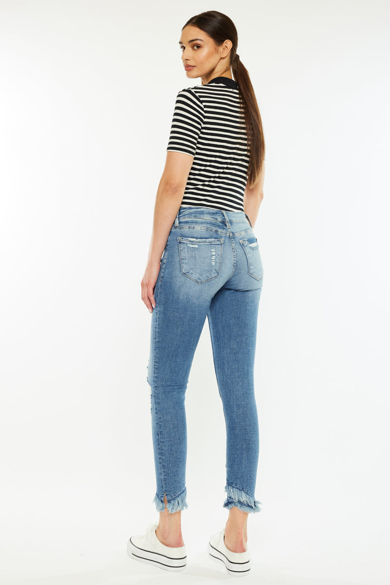Nala Mid Rise Ankle Skinny | Kancan USA
