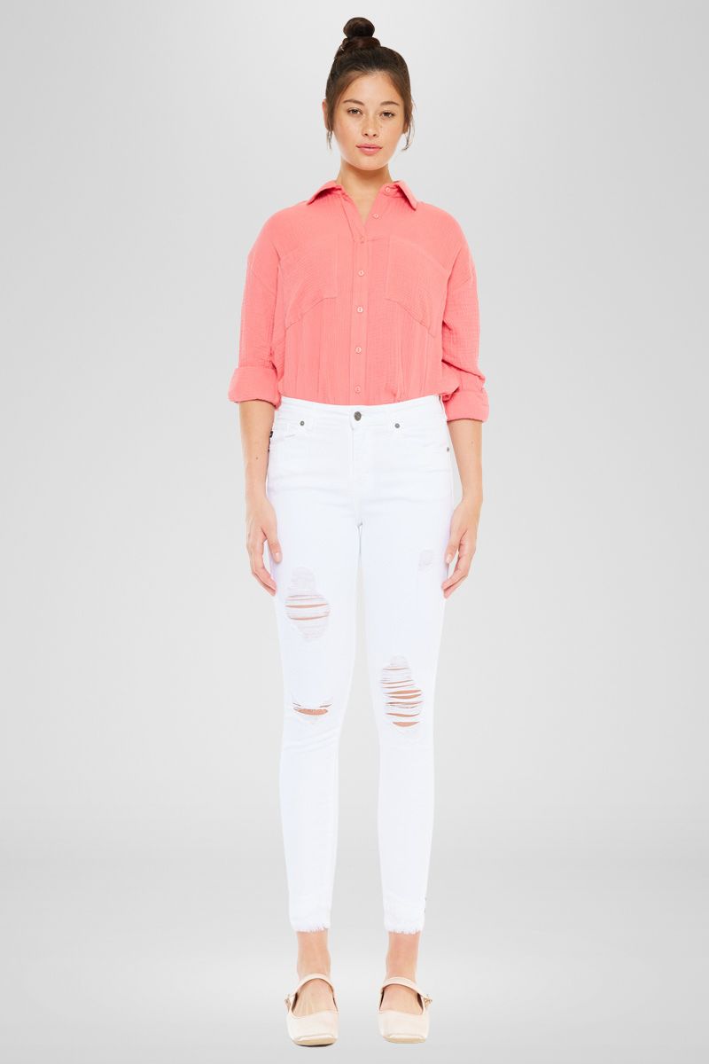 Nala Mid Rise Ankle Skinny Jeans - Official Kancan USA