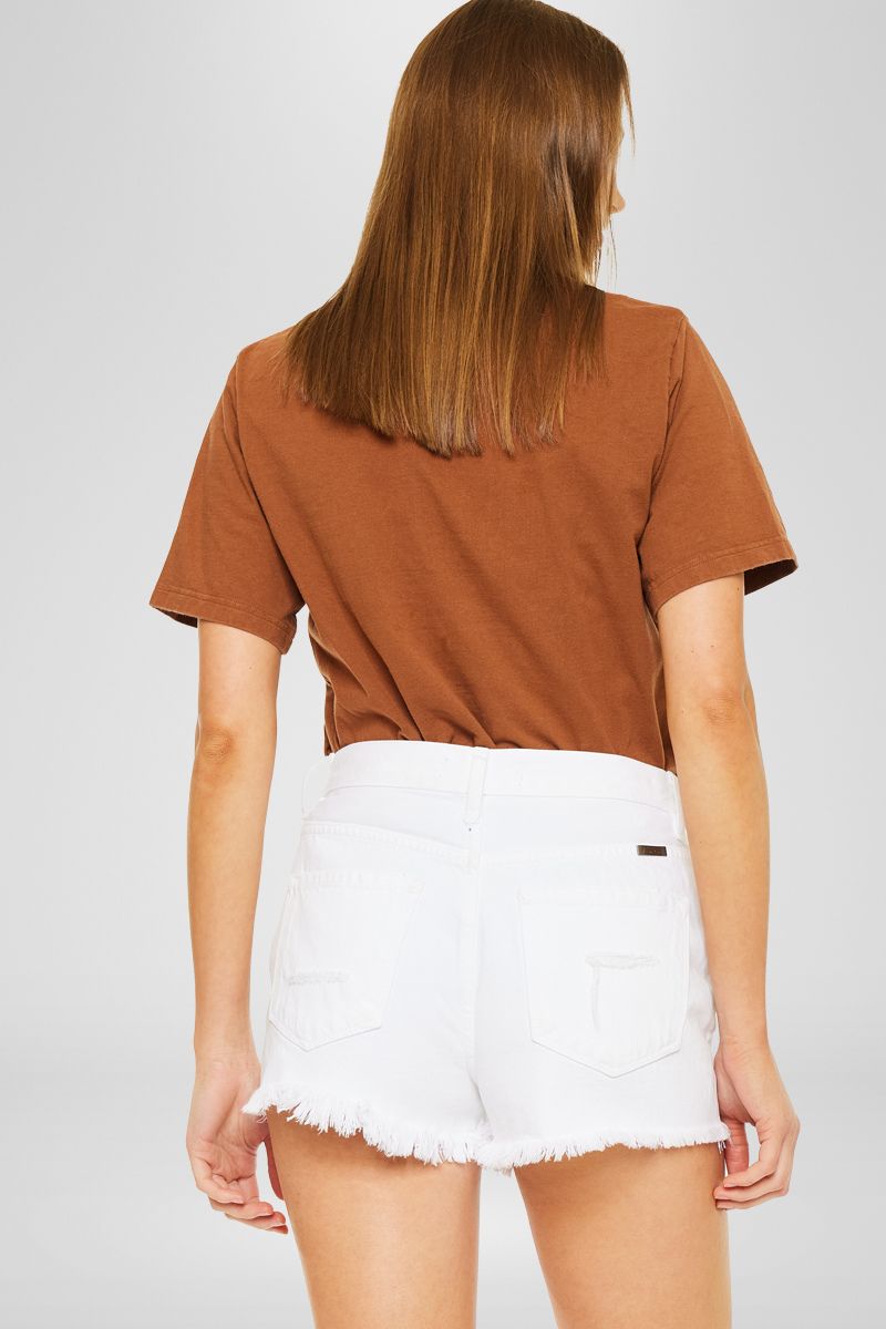 Ethel High Rise Distressed Shorts - Official Kancan USA