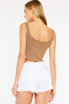 Ethel High Rise Distressed Shorts - Official Kancan USA