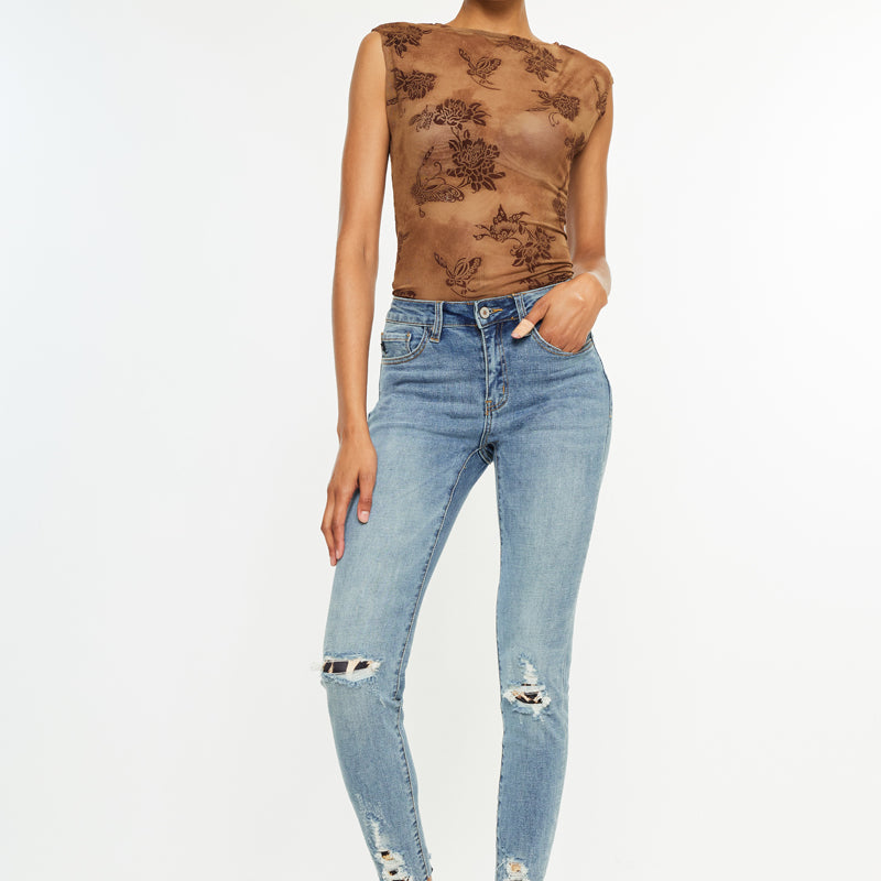 Gemma High Rise Ankle Skinny Jeans - Official Kancan USA