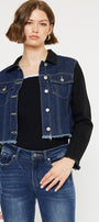 Asteria Cropped Two-Tone Jacket - Official Kancan USA