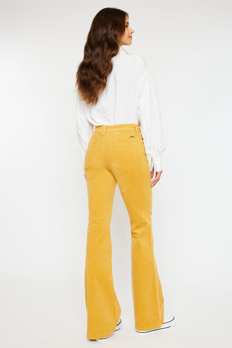 Lunita High Rise Corduroy Flare | Kancan USA