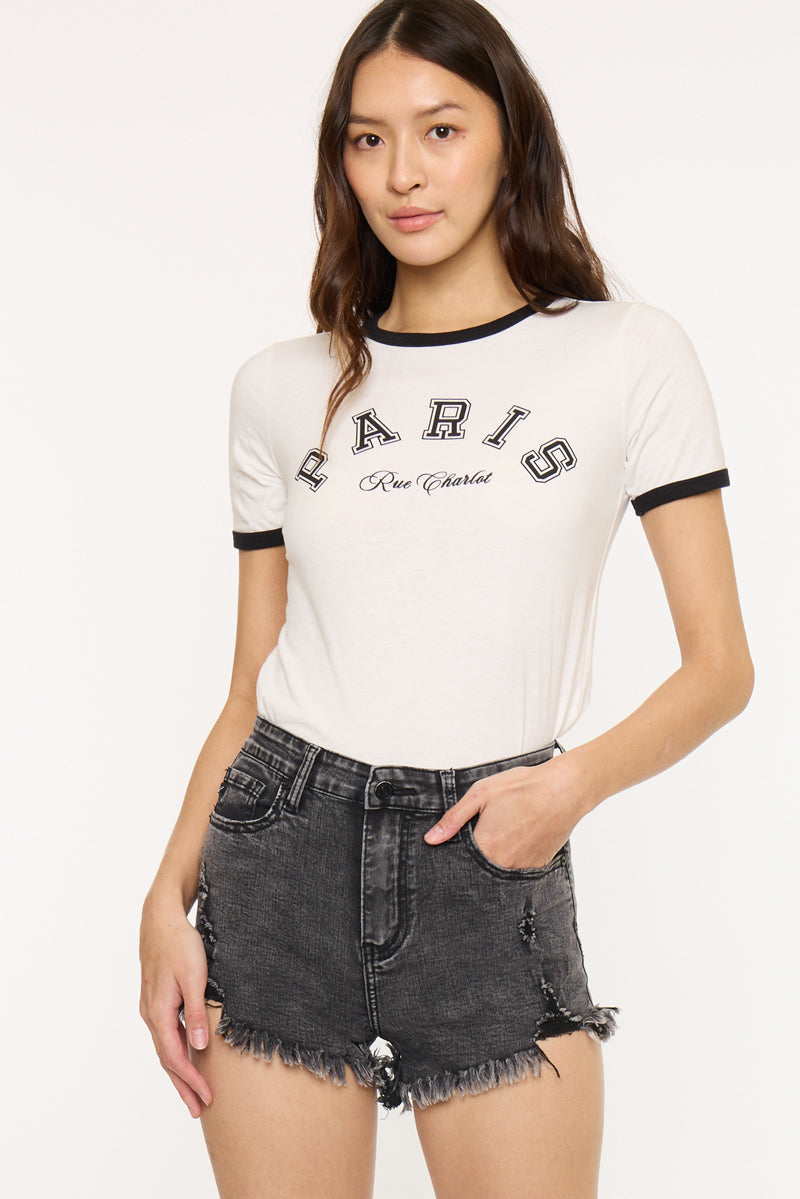 OAC Tiny Shorts, Long Socks LPセカンド Izzie Paperbag Ultra High Rise Shorts – Kancan USA