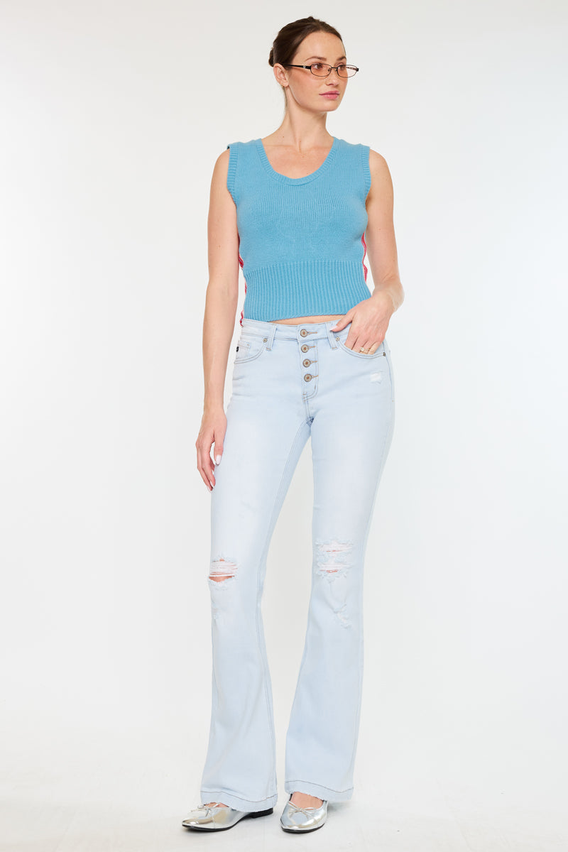 Harlowe Mid Rise Flare Jeans – Kancan USA
