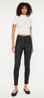 Autumn High Rise Faux Leather Ankle Skinny Pants - Official Kancan USA