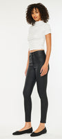 Autumn High Rise Faux Leather Ankle Skinny Pants - Official Kancan USA