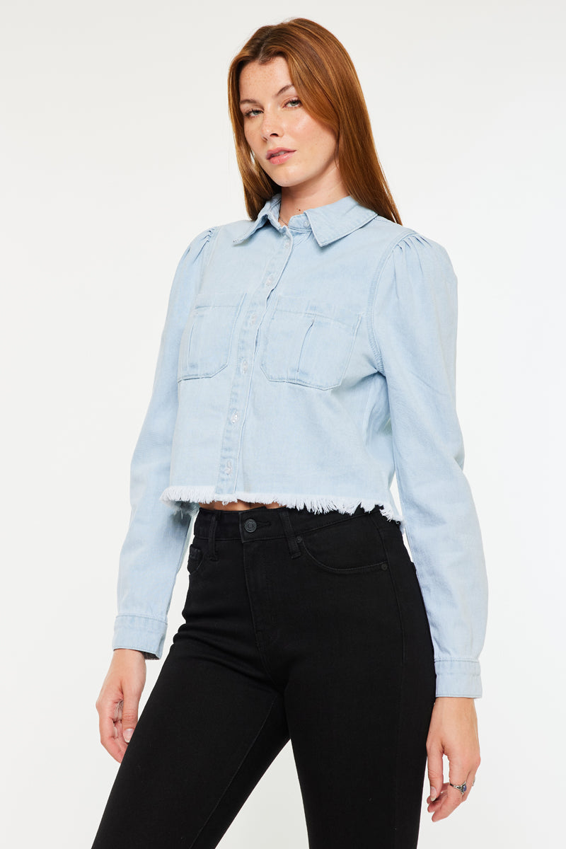 Madeline Cropped Button Down Shirt - Official Kancan USA