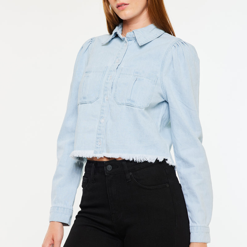 Madeline Cropped Button Down Shirt - Official Kancan USA