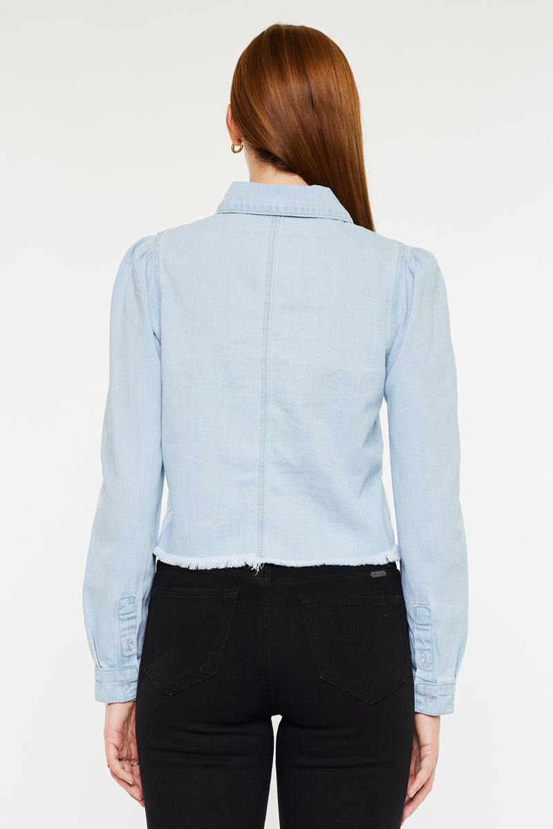 Madeline Cropped Button Down Shirt - Official Kancan USA