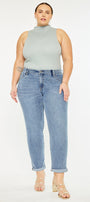 Carmelita Mid Rise Slim Boyfriend Jeans (Plus Size) - Official Kancan USA